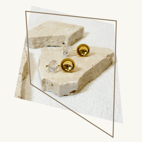 Bowl crystal - oorstekers 2-in-1