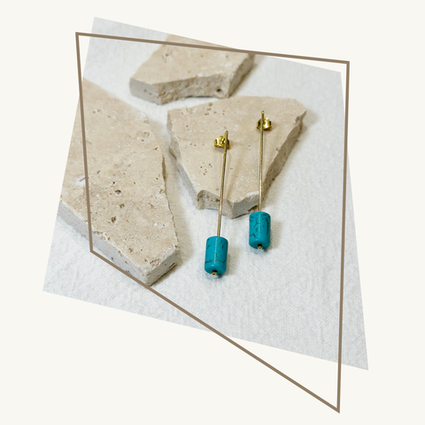 Sticks Turquoise large - oorringen