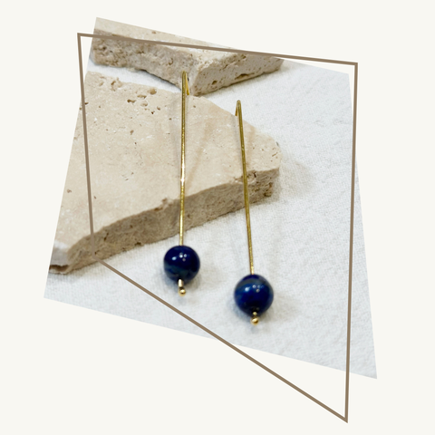 Sticks Lapis Lazuli large - oorringen