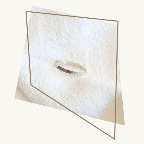 Icicles stripes - ring zilver