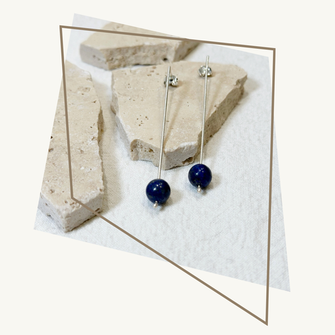 Sticks Lapis Lazuli large - oorringen