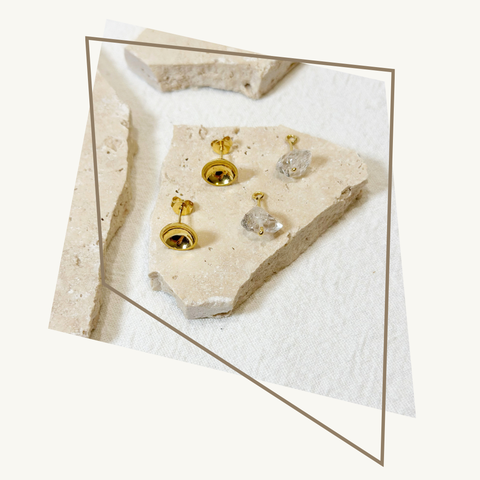 Bowl crystal - oorstekers 2-in-1