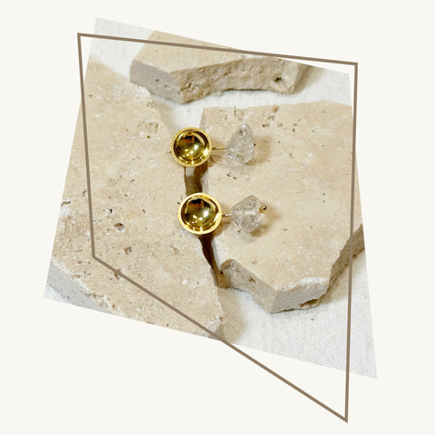 Bowl crystal - oorstekers 2-in-1