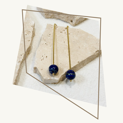 Sticks Lapis Lazuli large - oorringen